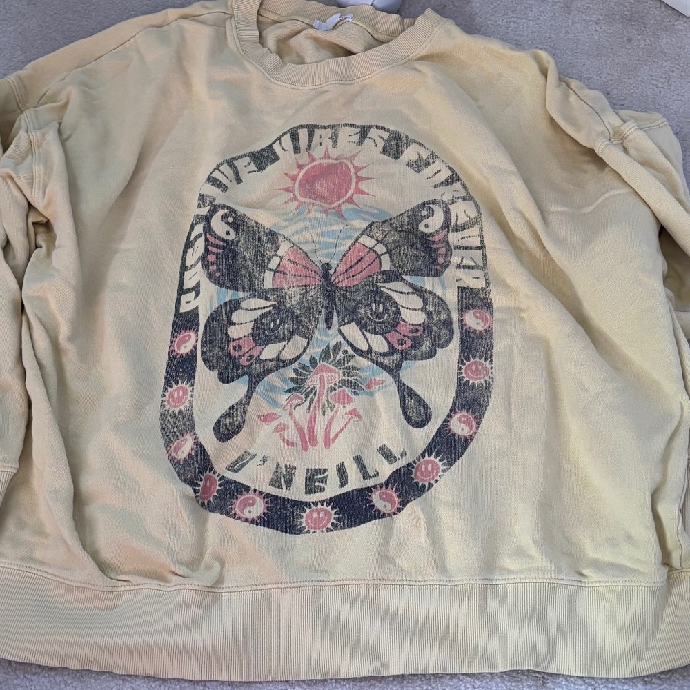 Yellow Butterfly Sweatshirt
